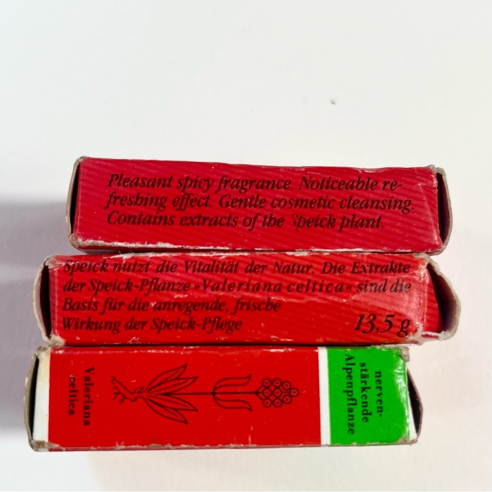 VINTAGE SOAP SPEICK SET OF 3 Travel Bars Mini 13.5 g Orange German Collectible - Picture 4 of 6